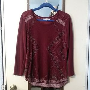 Miss Me Maroon/Dark Red Top
